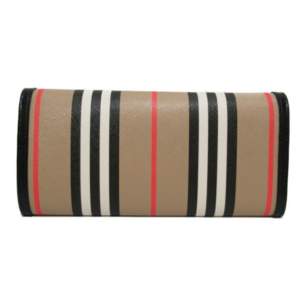 Burberry Beige Bi HERON Leather fold Long Wallet